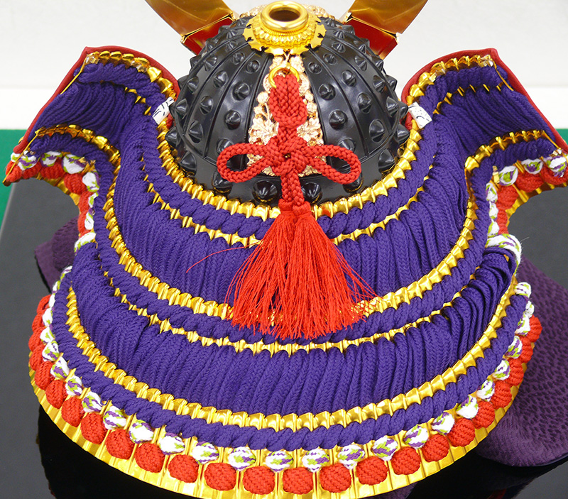 力石甲人、力石鎧秀作兜飾り作品例 色目の表示 岐阜県美濃加茂市 人形